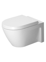 Duravit Starck 2 fali WC csésze 37,5x62 cm rögzítővel, ülőke