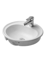 Duravit Manua felülről beépíthető kerámia mosdó 48x48 cm feh