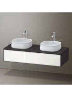 Duravit Zencha fiókos alsószekrény 130, dió fiókrendezővel,