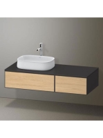 Duravit Zencha balos alsószekrény 130, dió fiókrendezővel, n