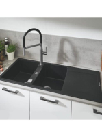 Grohe K500 Felülről beépíthető kompozit mosogatótálca csepeg