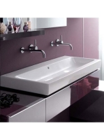 Geberit iCon mosdó, 120 cm csaplyuk nélkül, túlfolyó látható