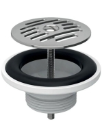 Geberit lefolyószelep szabad kifolyással, szennyfogó szűrőve