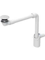 Geberit helytakarékos mosdószifon, szabad összefolyóval és s