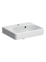 Geberit Smyle Square kézmosó 45x36 cm, aszimmetrikus túlfoly