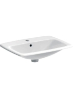 Geberit Selnova Square beépíthető mosdó 60x50 cm, csaplyukka