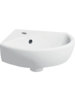 Geberit Selnova sarok kézmosó 41,5x41 cm, csaplyukkal és túl