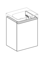 Geberit Smyle Square alsó szekrény kézmosóhoz ajtóval 49,2x4