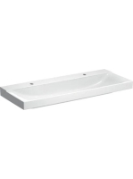 Geberit Xeno² mosdó 120x48 cm, 2 csaplyukkal, túlfolyó nélkü