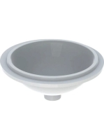 Geberit VariForm alulról beépíthető kerek mosdó 39 cm, túlfo