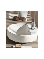 Geberit VariForm pultra ültethető mosdó, kerek, csaplyuk-per