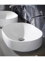 Geberit VariForm pultra ültethető mosdó, ellipszis alakú, tú