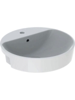 Geberit VariForm félig beépíthető kerek mosdó 50 cm, túlfoly