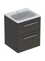 Geberit Selnova Square 2 fiókos mosdószekrény 55 cm, keskeny