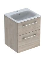 Geberit Selnova Square 2 fiókos mosdószekrény 55 cm, keskeny