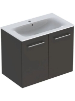 Geberit Selnova Square 2 ajtós mosdószekrény 80 cm, keskeny