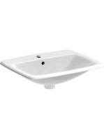 Geberit Selnova Square beépíthető mosdó 55x46 cm, csaplyukka