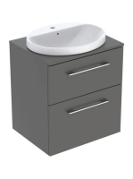 Geberit Selnova Square Set mosdószekrény mosdóval 59x70 cm,