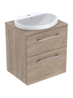 Geberit Selnova Square Set mosdószekrény mosdóval 59x70 cm,