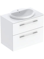 Geberit Selnova Square Set mosdószekrény mosdóval 79x70 cm,