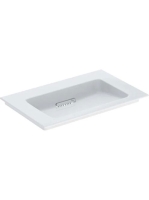 Geberit ONE mosdó hátsó lefolyóval 75x48 cm, túlfolyó és csa