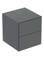 Geberit One oldalsó szekrény két fiókkal 45x47 cm, matt láva