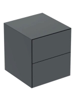 Geberit One oldalsó szekrény két fiókkal 45x47 cm, matt feke