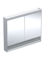 Geberit One tükrös szekrény nyitott polccal és világítással