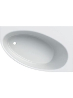Geberit Selnova 160x100 cm aszimmetrikus fürdőkád lábakkal,
