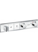 Hansgrohe RainSelect termosztát falsík alatti szereléshez, 2 fogyasztóhoz, króm/fehér 15355400