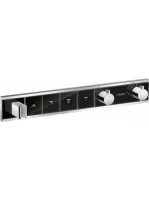 Hansgrohe RainSelect falsík alatti termosztátos csaptelep 4 fogyasztóhoz, króm/fekete 15357600