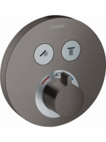Hansgrohe ShowerSelect S termosztátos csaptelep, szálcsiszolt fekete króm 15743340