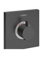 Hansgrohe ShowerSelect Highflow termosztát falsík alatti szereléshez, szálcsiszolt fekete króm 15760340