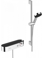 Hansgrohe Pulsify Select S termosztátos zuhanycsaptelep 66,9 cm, zuhanyszettel, króm 24260000