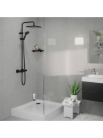 Hansgrohe Vernis Blend Showerpipe 240 matt fekete zuhanyrendszer termosztátos csapteleppel 26427670