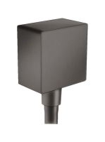 Hansgrohe FixFit csőcsatlakozás szálcsiszolt fekete/króm Squ