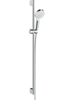 Hansgrohe Crometta zuhanyszett Vario 90 cm-es zuhanyrúddal, EcoSmart, króm/fehér 26538400