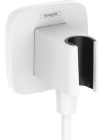 Hansgrohe FixFit Q zuhanytartó fali csatlakozóval, matt fehér 26887700
