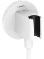 Hansgrohe FixFit Porter S zuhanytartó fali csatlakozóval, matt fehér 26888700