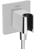 Hansgrohe FixFit E zuhanytartó fali csatlakozóval, króm 26889000