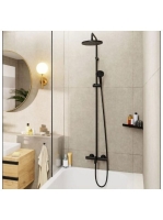 Hansgrohe Vernis Blend Showerpipe 240 zuhanyrendszer termosztátos kádcsapteleppel, matt fekete 26899670