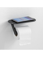 Hansgrohe WallStoris WC papír tartó, polccal matt fekete 27928670