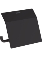 Hansgrohe AddStoris WC papír tartó fedlappal matt fekete 41753670