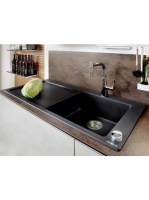 Hansgrohe S51 S514-F450 Beépített SilicaTec mosogató csepegtetővel, grafit fekete 43314170