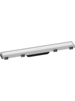 Hansgrohe RainDrain Match Zuhanylefolyó 60 cm, állítható magasságú kerettel, matt fehér 56036700