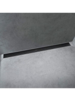 Hansgrohe RainDrain Match Zuhanylefolyó 90 cm, állítható magasságú kerettel, matt fekete 56040670