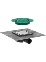 Hansgrohe RainDrain Spot Folyóka 15x15 cm rostély rozsdament