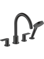 Hansgrohe Vernis Blend 4 lyukú peremre szerelhető kádcsaptelep matt fekete 71456670