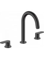 Hansgrohe Vernis Blend 3 lyukú mosdócsaptelep automata lefolyógarnitúrával matt fekete 71553670