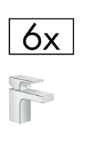 Hansgrohe Vernis Shape egykaros mosdócsaptelep 70, automata lefolyógarnitúrával, projekt csomag (6db csaptelep) króm 71596000